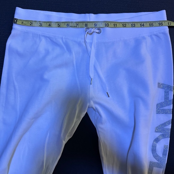 Y2K Victoria's Secret Supermodel Essentials White Track Pants Medium - Picture 7 of 8